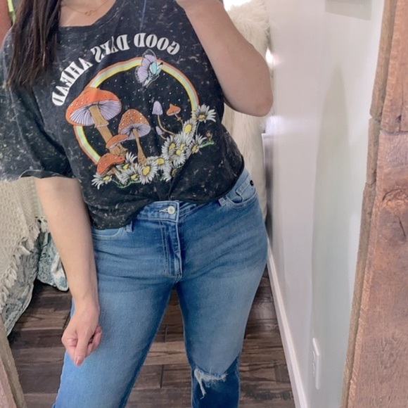 NOBO grey mushroom graphic T-shirt size XXlarge juniors - Picture 3 of 7